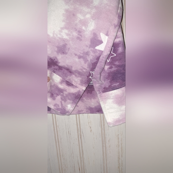 Ladies Wildfox Tie Dyed Stars Purple Pullover Sweatshirt Comfy Beach Leisure XL - Picture 6 of 11